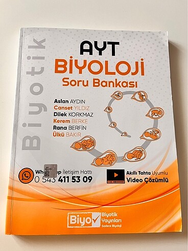Ayt Biyoloji Biyotik Yayınları Soru Bankası