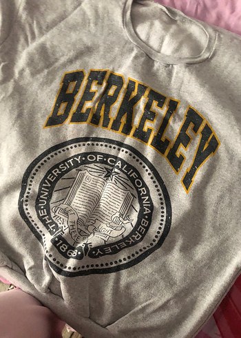 Gri Berkeley Baskılı Uzun Kollu Sweatshirt