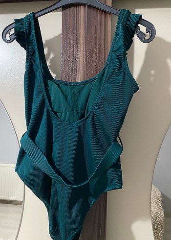 Kemer Detaylı Turkuaz Kadın Mayo - Görsel 3