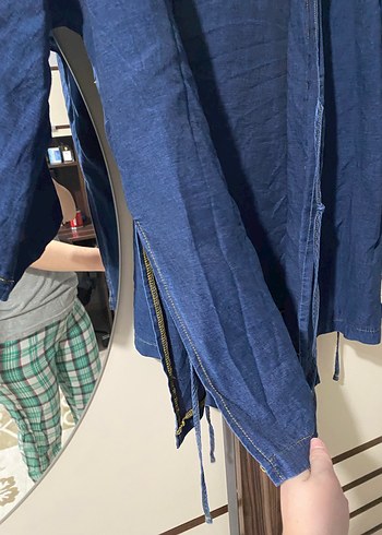 Lacivert Oversıze Mayo Üstü Pareo - Görsel 3