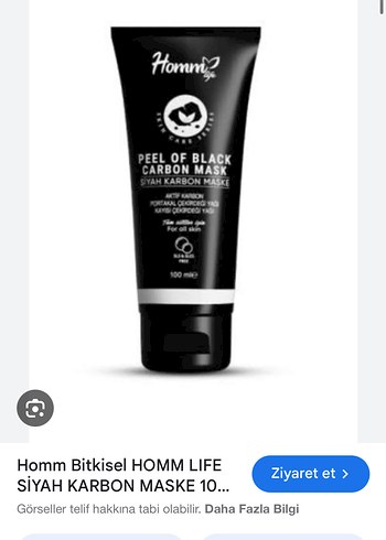 Homm Life Siyah Karbon Maske 100 ml
