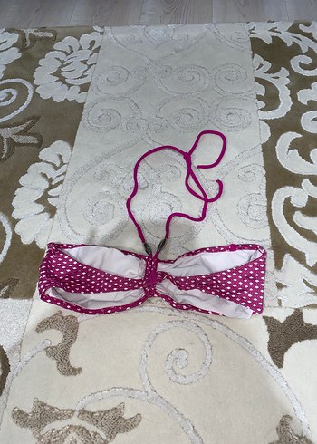 Pembe Puantiyeli Strappy Bikini Üstü 75-80 beden uyumlu - Görsel 3