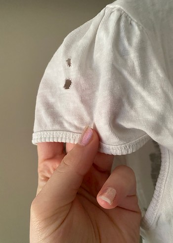 Beyaz Baskılı Kısa Kollu Tşirt - Görsel 4