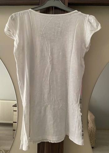 Beyaz Baskılı Kısa Kollu Tşirt - Görsel 3