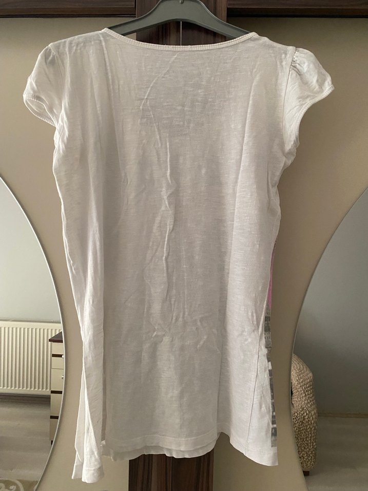 Beyaz Baskılı Kısa Kollu Tşirt - Görsel 3