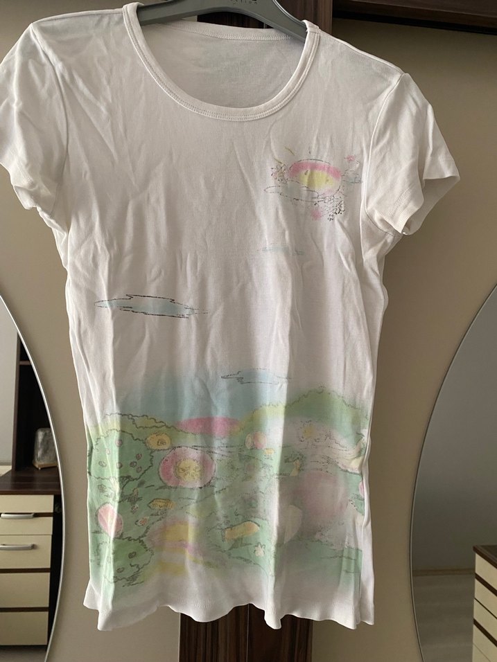 Baskılı Pamuklu Tişörtü, Kısa Kollu - Görsel 2