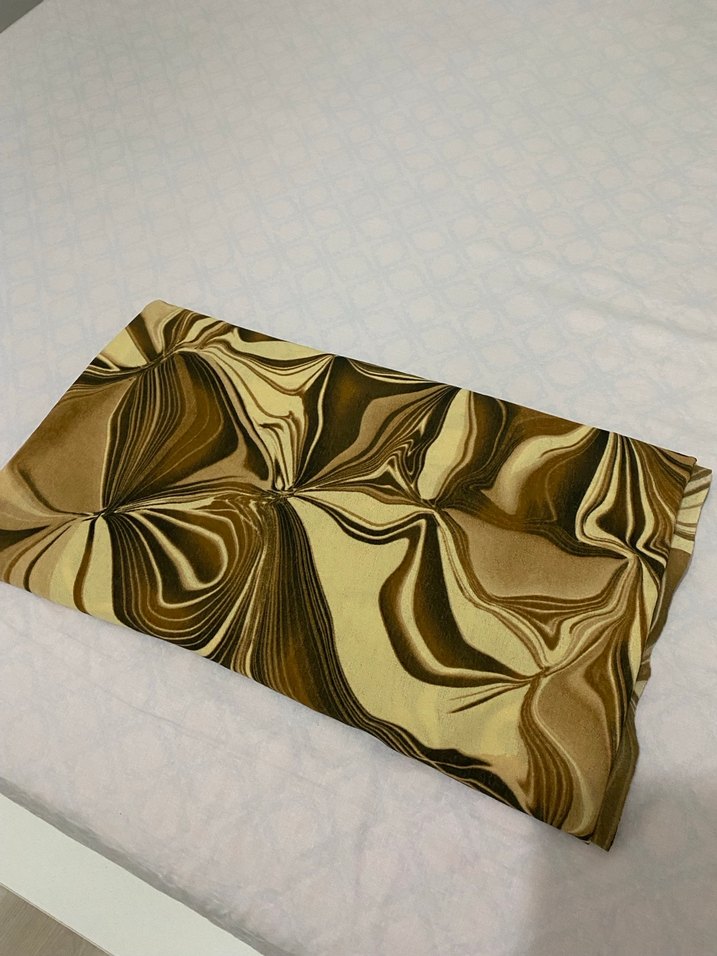 Kahverengi Batik Desenli Kumaş - Görsel 5