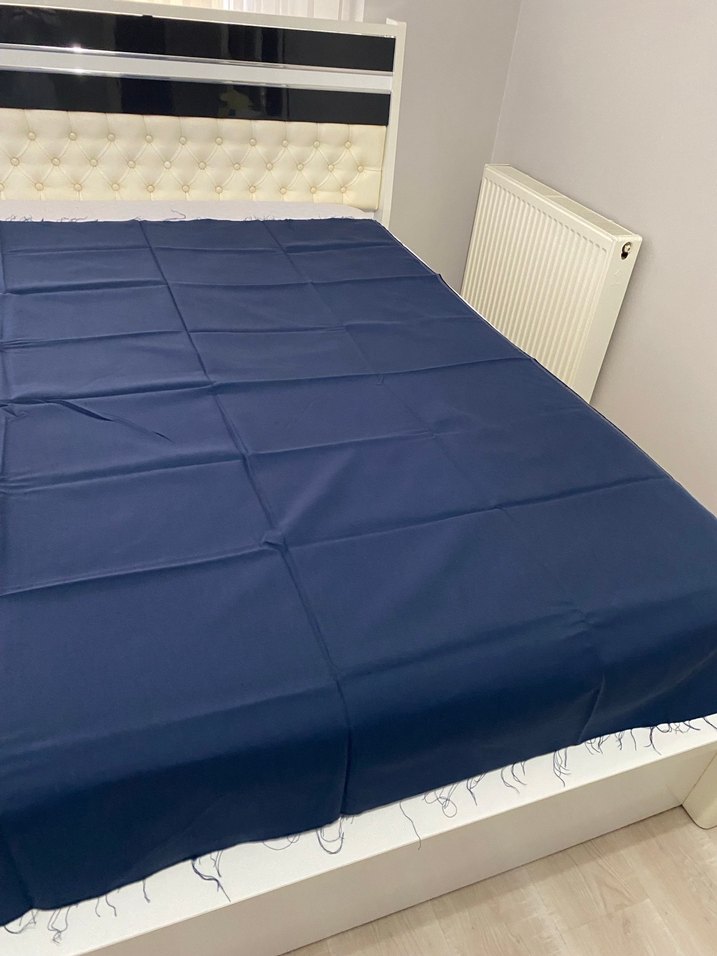 Koyu Mavi Düz Kumaş - Görsel 2