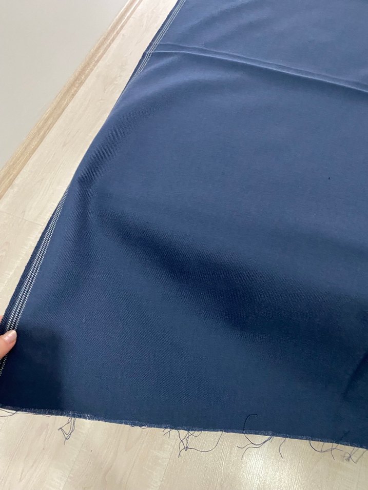 Koyu Mavi Düz Kumaş - Görsel 4