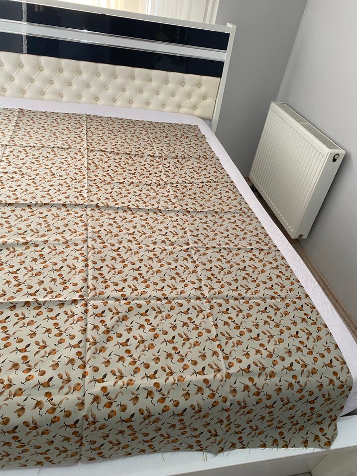 Açık Kahverengi Baskılı Kumaş - Görsel 3