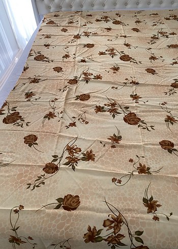 Kahverengi Çiçek Desenli Kumaş - Görsel 4
