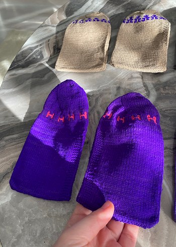 Nakışlı Çok Renkli Kadın Patik Takımı - Görsel 3