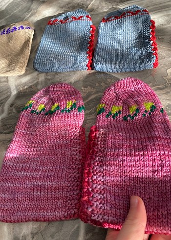 Nakışlı Çok Renkli Kadın Patik Takımı - Görsel 6