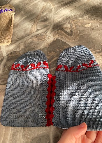 Nakışlı Çok Renkli Kadın Patik Takımı - Görsel 7