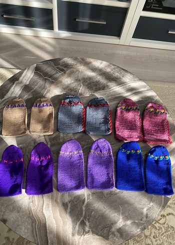 Nakışlı Çok Renkli Kadın Patik Takımı - Görsel 2