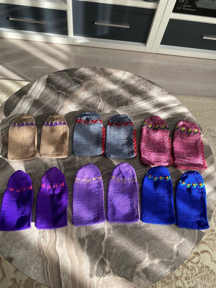 Nakışlı Çok Renkli Kadın Patik Takımı - Görsel 2