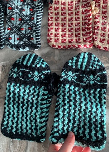 Çok Renkli Örgü Kadın Patik - Görsel 4