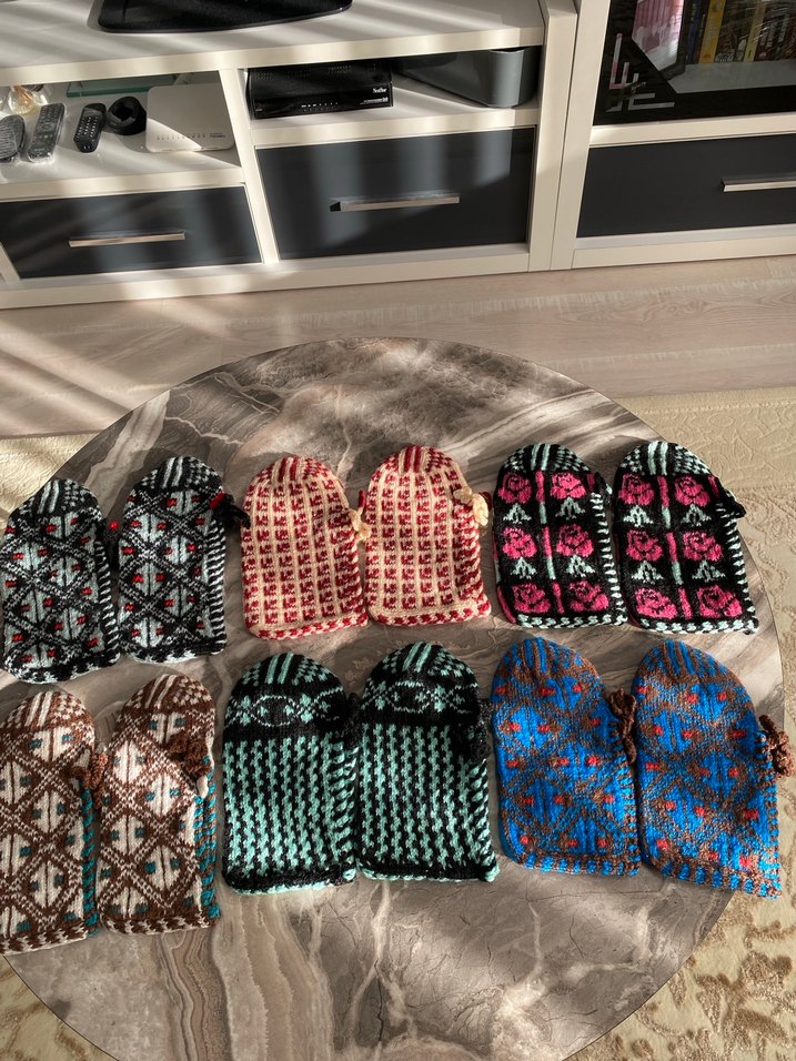 Çok Renkli Örgü Kadın Patik - Görsel 2