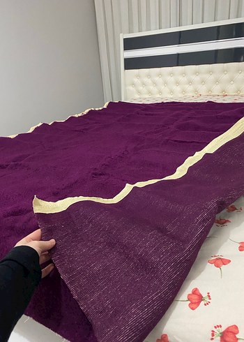 Koyu Mor Düz Desen Yatak Örtüsü - Görsel 6