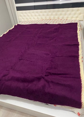 Koyu Mor Düz Desen Yatak Örtüsü - Görsel 2