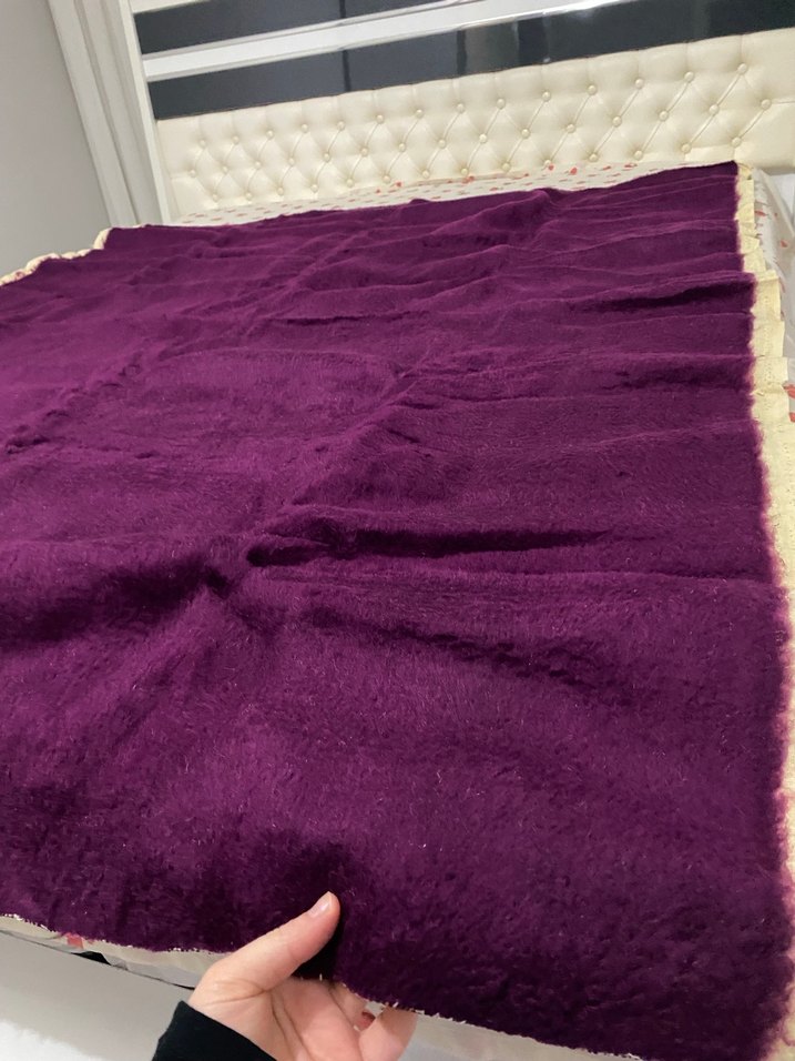 Koyu Mor Düz Desen Yatak Örtüsü - Görsel 4