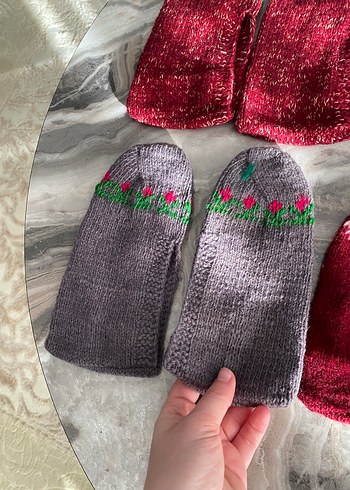 Kadın yünlü patikler - Görsel 3