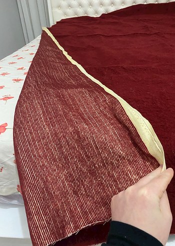 Parlak Bordo Düz Yatak Örtüsü - Görsel 4