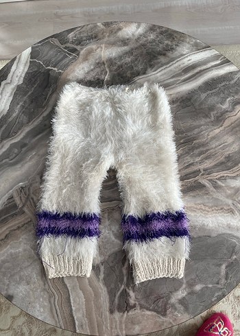 Gri Bağlama Desenli Kürklü Bebek Kız Tulumu - Görsel 6