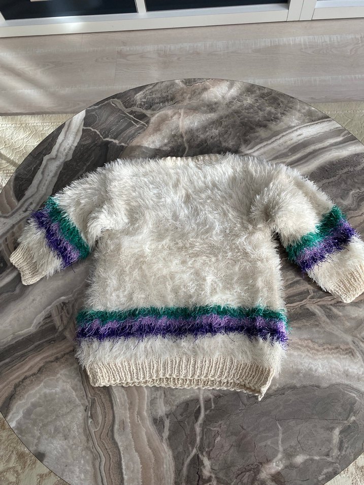 Gri Bağlama Desenli Kürklü Bebek Kız Tulumu - Görsel 5