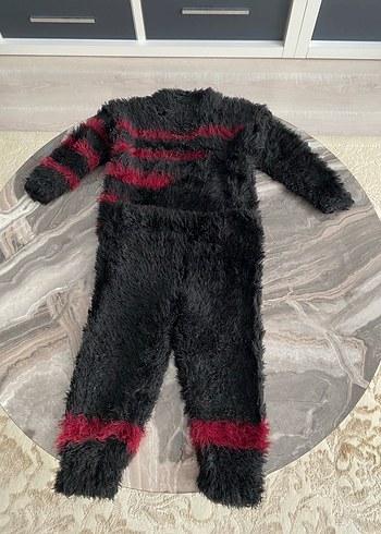 Kürklü Siyah Bebek Tulumu - Görsel 2