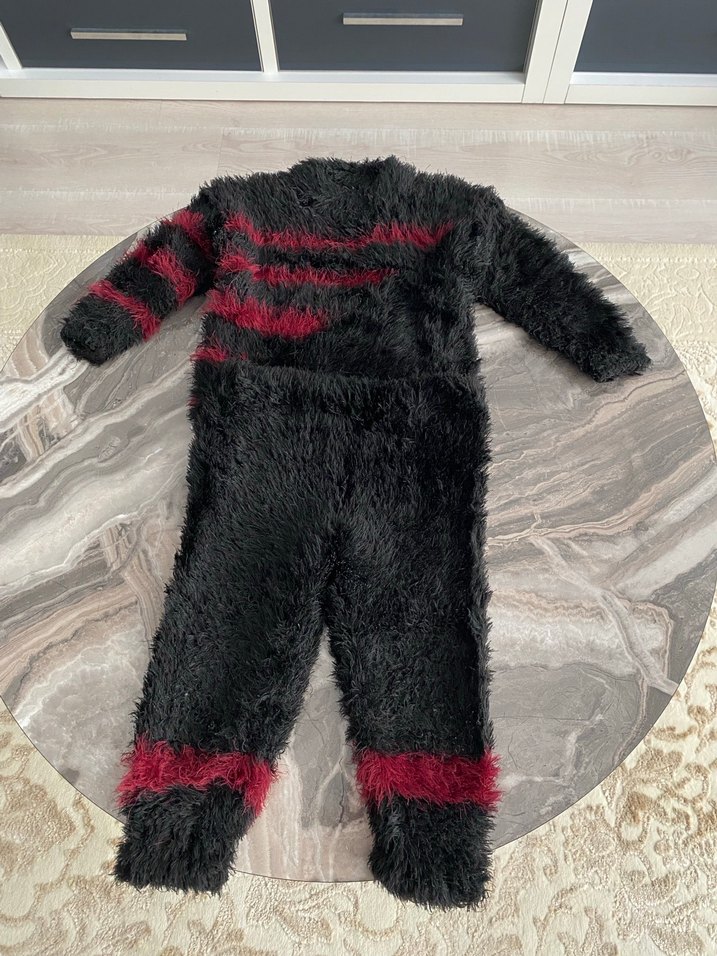 Kürklü Siyah Bebek Tulumu - Görsel 2