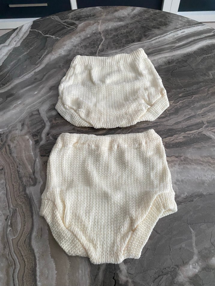 Beyaz Mini Örgü Çocuk İç Çamaşırı 2 Adet - Görsel 3