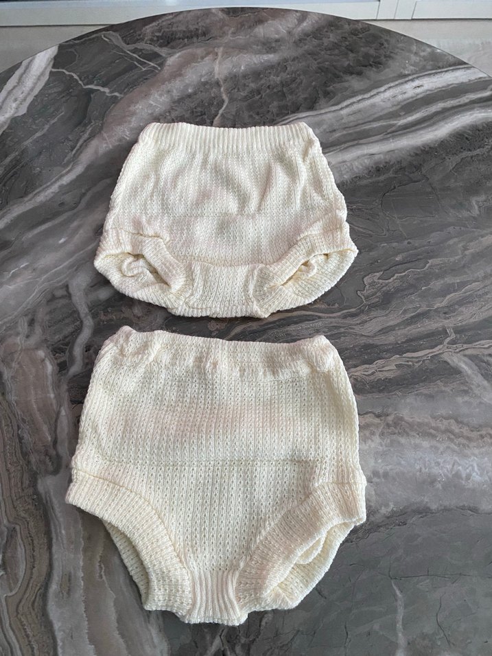 Beyaz Mini Örgü Çocuk İç Çamaşırı 2 Adet - Görsel 2