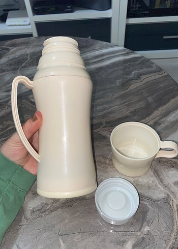 Krem Küçük Termos Bardaklı - Görsel 7