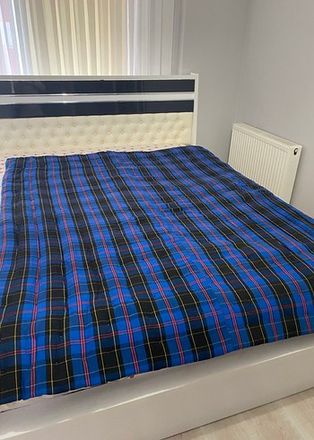 Kareli Lacivert  Döşek - Görsel 3