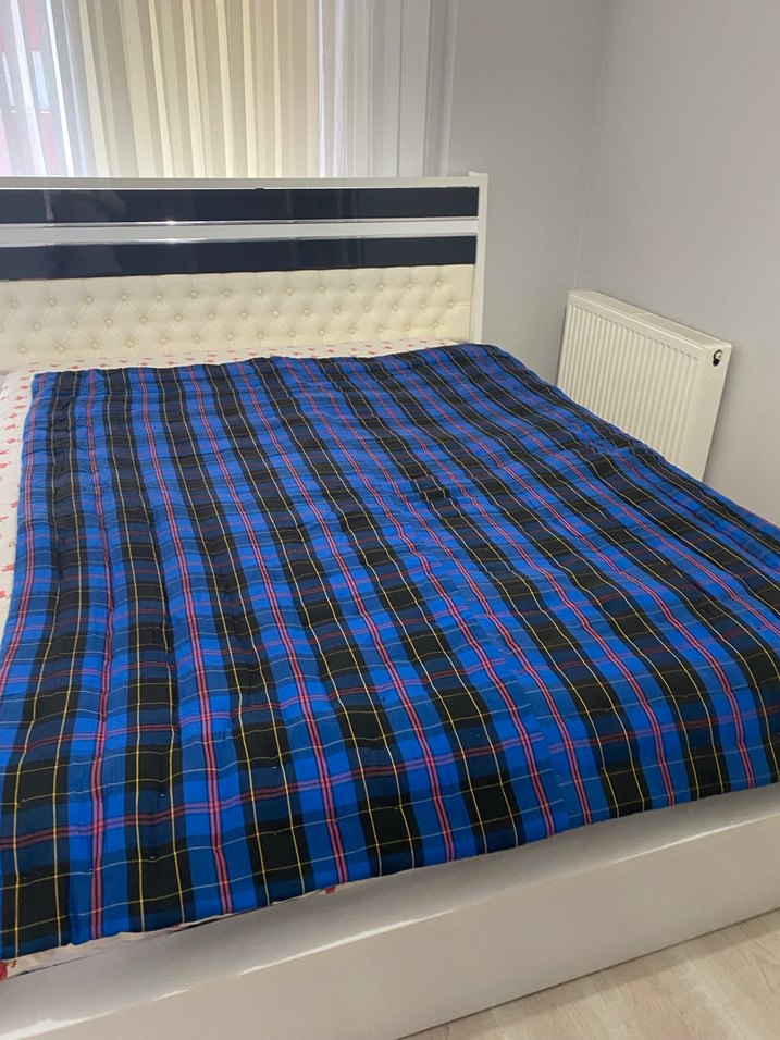 Kareli Lacivert  Döşek - Görsel 3