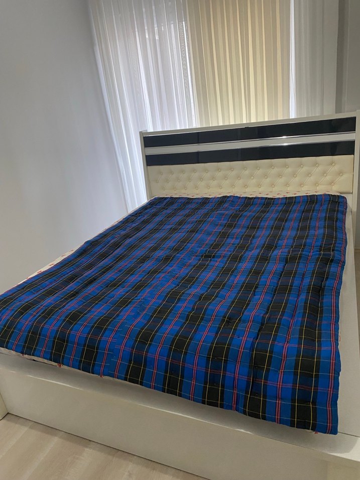 Kareli Lacivert  Döşek - Görsel 2