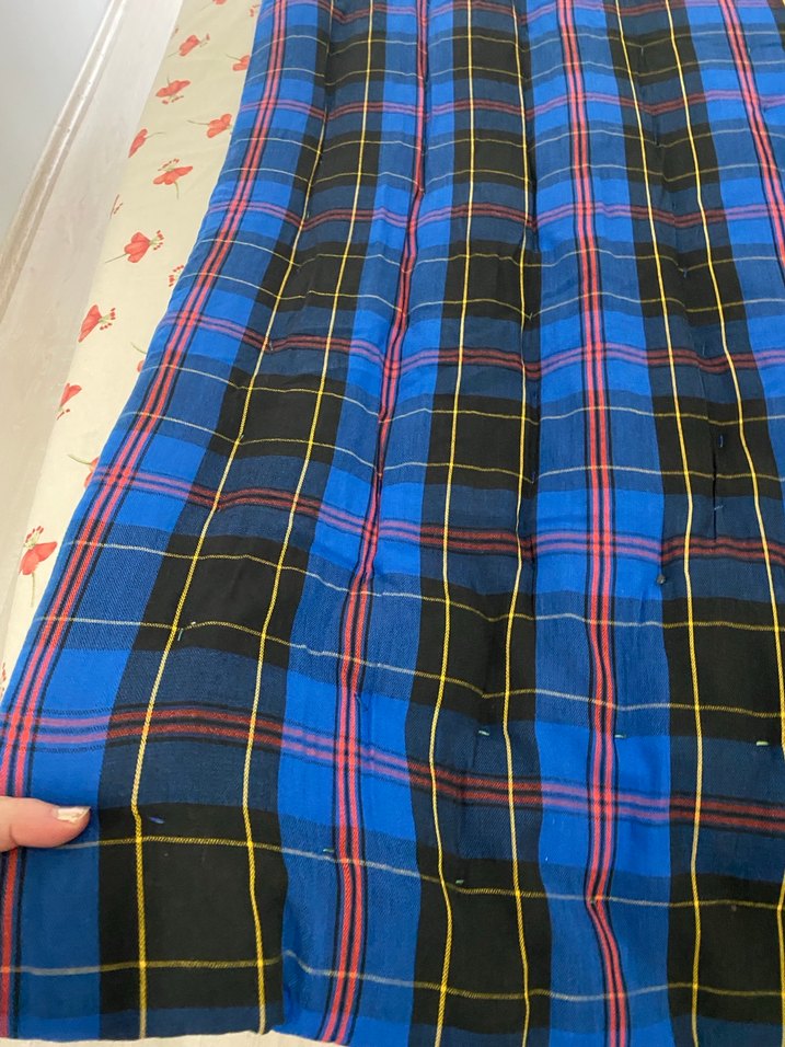 Kareli Lacivert  Döşek - Görsel 4