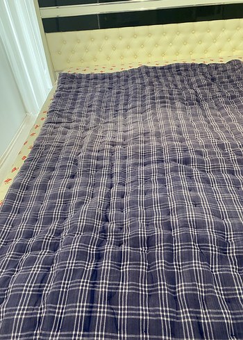 Koyu Mor Kareli Döşek - Görsel 6