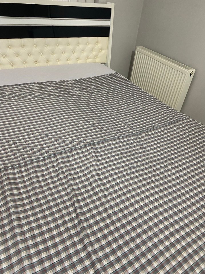 Gri Ekose Desenli Sofra Bezi - Görsel 5