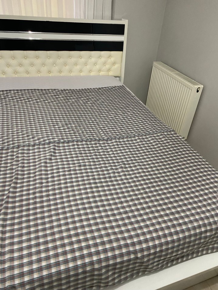 Gri Ekose Desenli Sofra Bezi - Görsel 4