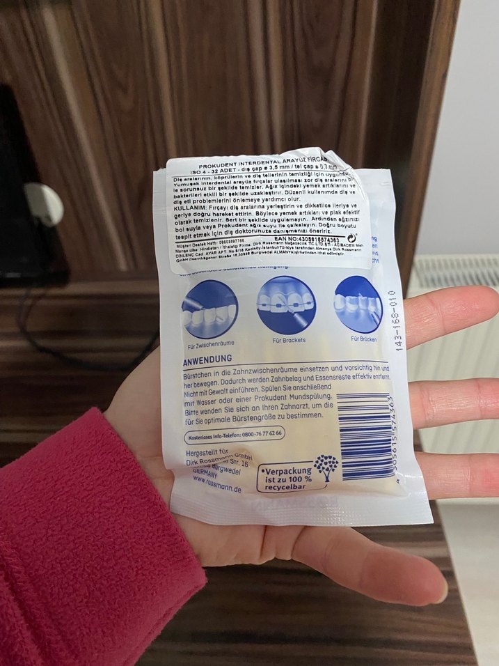 Prokudent Sarı İnterdental Diş Arası Fırça 0.5-3mm - Görsel 4