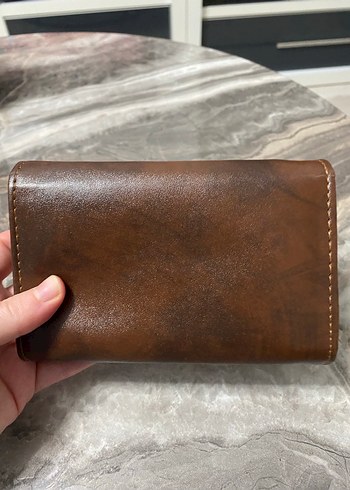 Kahverengi Deri Fermuarlı Kadın Cüzdanı - Görsel 2