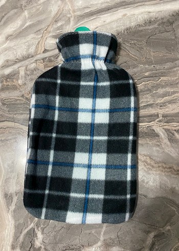 Ekose Desenli Gri Sıcak Su Torbası - Görsel 2