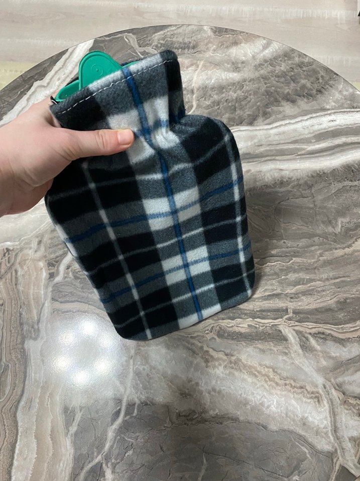 Ekose Desenli Gri Sıcak Su Torbası - Görsel 4