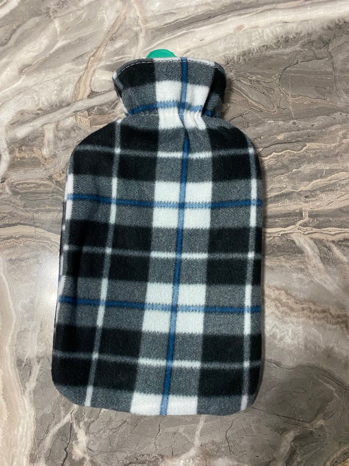 Ekose Desenli Gri Sıcak Su Torbası - Görsel 2