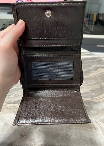 Kahverengi Vintage Deri Kadın Cüzdan - Görsel 6