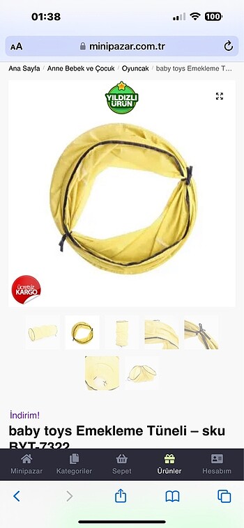BABY TOYS EMEKLEME TÜNELİ