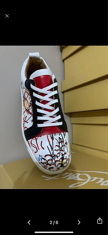39 Beden Christian louboutin çizim çok renkli ayakkabı