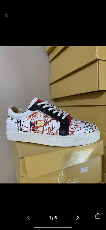 Diğer Christian louboutin çizim çok renkli ayakkabı
